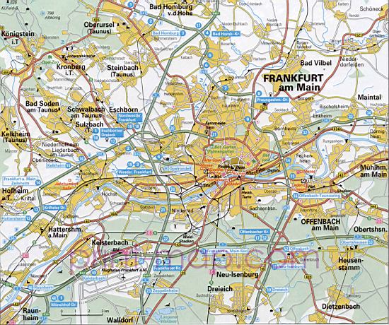 frankfurt region karte